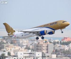 Puzle Gulf Air, companhia aérea nacional do Reino do Bahrein