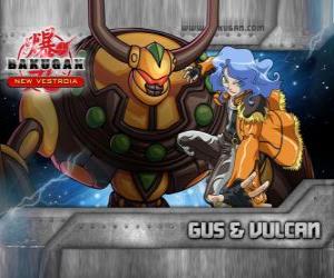 Puzle Gus e Bakugan Vulcan