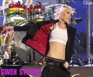 Puzle Gwen Stefani, cantora norte-americana