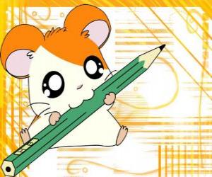 Puzle Hamtaro, um hamster aventureiro e travesso
