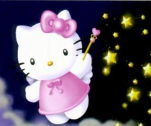 Puzle Hello Kitty é uma fada entre as estrelas