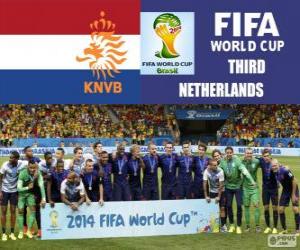 Puzle Holanda 3º classificado do Copa do mundo de futebol Brasil 2014