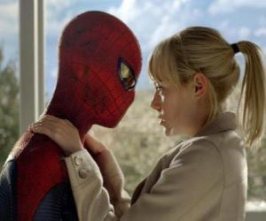 Puzle Homem-aranha ou Spider-man com Gwen Stacy