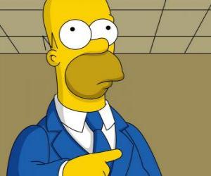 Puzle Homer Simpson muito elegante