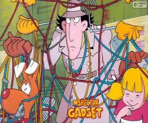 Puzle Inspector Gadget e Sophie em uma missão