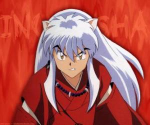 Puzle InuYasha é o protagonista das aventuras. Ele é um meio-demônio, filho de pai demônio cão e uma mãe humana