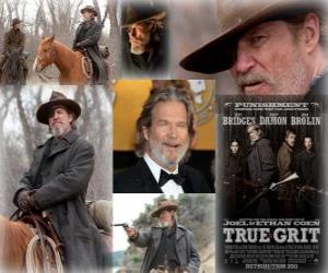 Puzle Jeff Bridges nomeado para Oscar 2011 de Melhor Ator por Bravura Indômita o Indomável