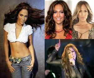 Puzle Jennifer Lopez é uma atriz, cantora, dançarina, estilista e EUA