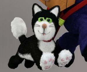 Puzle Jess o gato é um gato preto e branco, que sempre acompanha o carteiro Paulo