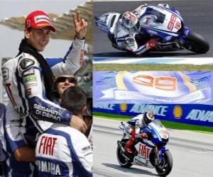 Puzle Jorge Lorenzo, campeão do Mundo de MotoGP de 2010