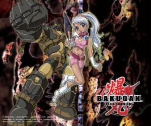 Puzle Julie e seu Gorem Subterra Guardian Bakugan