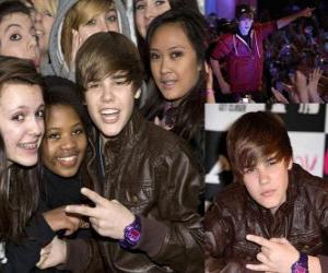 Puzle Justin Bieber com seus fãs