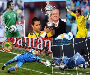 Puzle Justo Villar o melhor goleiro da Copa América 2011