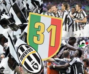 Puzle Juventus Turim, campeão Serie A Lega Calcio 2012-2013, liga italiana de futebol