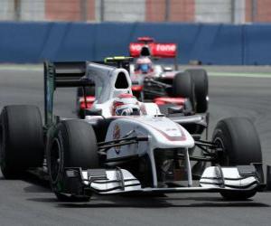 Puzle Kamui Kobayashi - Sauber - Valência 2010