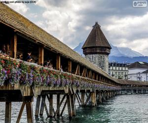 Puzle Kapellbrücke, Suíça