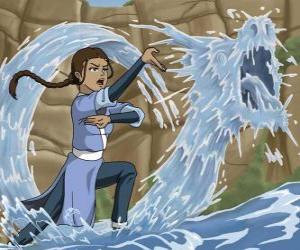 Puzle Katara é uma poderosa mestra da água, que acompanha Aang com seu irmão Sokka