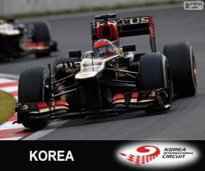 Puzle Kimi Räikkönen - Lotus - Grande Prémio da Coreia 2013, 2º classificado