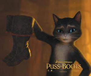 Puzle Kitty Pata Mansa ou Kitty Patas-Fofas, uma nova amiga do Gato de Botas