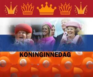 Puzle Koninginnedag ou Dia da Rainha, feriado nacional nos Países Baixos em 30 de abril para comemorar o aniversário da Rainha