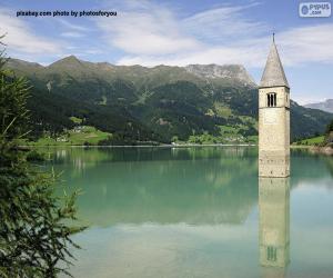 Puzle Lago Reschen, Itália