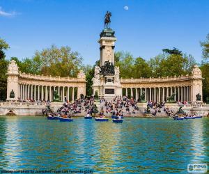 Puzle Lagoa do El Retiro, Madrid