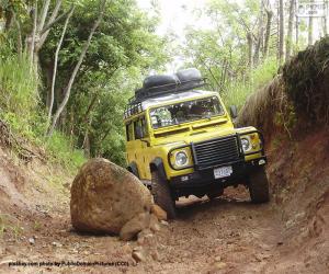 Puzle Land Rover Defender Amarelo