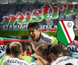 Puzle Legia Varsóvia, campeão da liga de futebol polonês Ekstraklasa 2013-2014