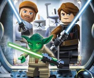 Puzle Lego Star Wars: Yoda, Luke Skywalker, Obi-Wan Kenobi