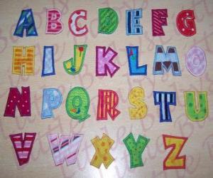 Puzle Letras maiúsculas, alfabeto