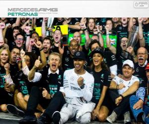 Puzle Lewis Hamilton, campeão do mundo de F1 2014 com Mercedes