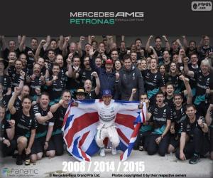 Puzle Lewis Hamilton, campeão F1 2015