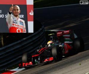 Puzle Lewis Hamilton comemora sua vitória no grande prémio de Itália 2012