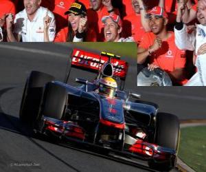 Puzle Lewis Hamilton - McLaren - Melbourne, grande prêmio da Austrália (2012) (3º lugar)