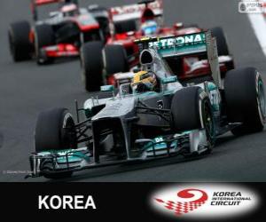 Puzle Lewis Hamilton - Mercedes - Circuito Internacional de Coreia, 2013
