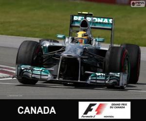Puzle Lewis Hamilton - Mercedes - Grande Prémio do Canadá 2013, 3º classificado