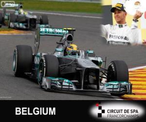 Puzle Lewis Hamilton - Mercedes - Grande Prémio do Bélgica 2013, 3º classificado