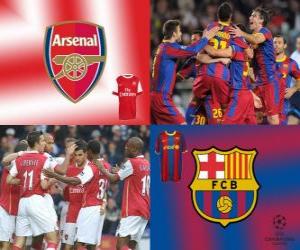 Puzle Liga dos Campeões - UEFA Champions League oitava final de 2010-11, Arsenal FC - FC Barcelona