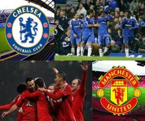 Puzle Liga dos Campeões - UEFA Champions League Bairro-de-final em 2010-11, o Chelsea FC - Manchester United