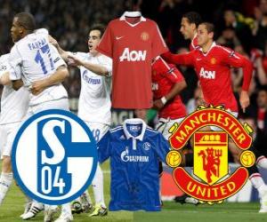 Puzle Liga dos Campeões - UEFA Champions League 2010-11 semi-final, FC Schalke 04 - Manchester United