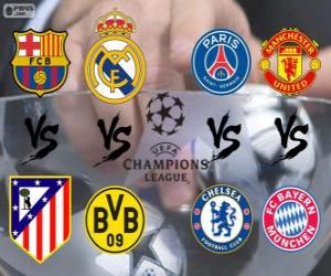 Puzle Liga dos Campeões - UEFA Champions League 2013-14 Quartas-de-final