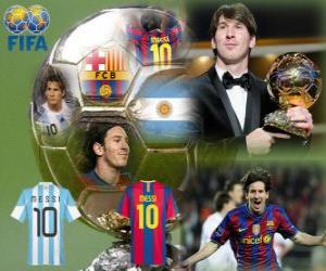Puzle Lionel Messi Bola de Ouro da FIFA 2010