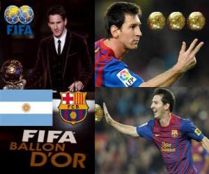 Puzle Lionel Messi Bola de Ouro da FIFA 2011