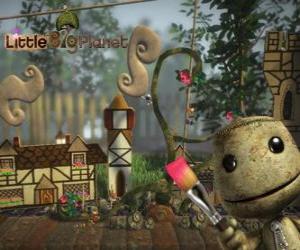 Puzle LittleBigPlanet, video jogo onde os personagens são bonecos chamados Sackboys ou Sackgirls