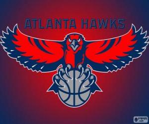 Puzle Logo Atlanta Hawks, time da NBA. Divisão Sudeste, Conferência Leste