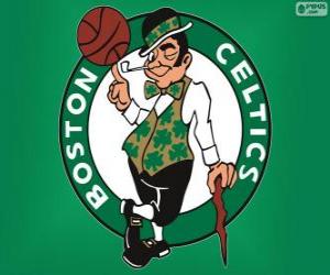 Puzle Logo Boston Celtics, time da NBA. Divisão do Atlântico, Conferência Leste