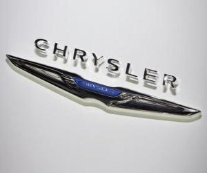 Puzle Logo Chrysler. Marca de carros dos Estados Unidos da América