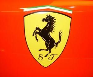 Puzle Logo da Ferrari, marca italiana de carros desportivos
