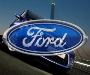 Puzle Logo da Ford. Marca de automóveis estadunidense