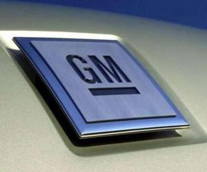 Puzle Logo da GM ou General Motors. Marca de automóveis nos EUA